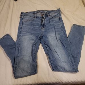 American eagle super hi rise begging 10long